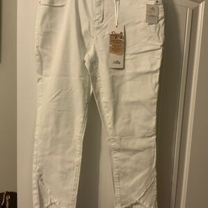 Royalty For Me White Ankle Cropped Jeans